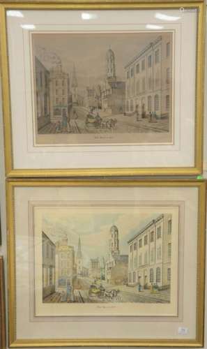 Three New York themed lithographs to include St. Paul's