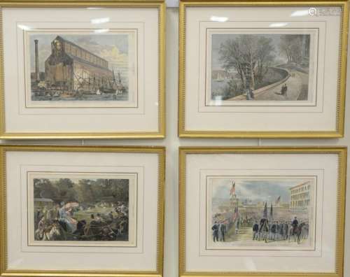 Ten Harper's Weekly prints, all professionally framed