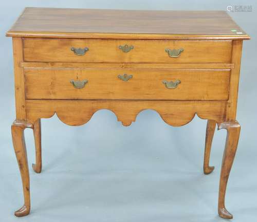 Queen Anne slipper foot cherry highboy base, 18th