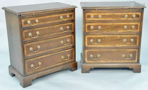 Pair of Bachelors chests. ht. 28 in., wd. 26 in.