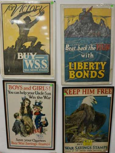 Four World War I posters to include Keep him Free Buy