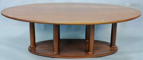 Dan Mosheim mahogany conference table on six column