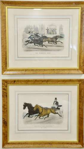 Two Currier & Ives colored lithographs, 