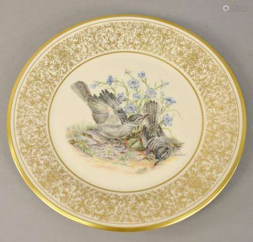 Set of twelve Lenox limited edition Boehm bird plates