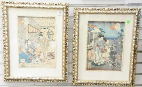 Two Japanese woodblock prints, circle of Kunisada. 13