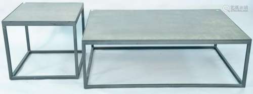 Restoration Hardware, two tables. ht. 22 in., top: 24