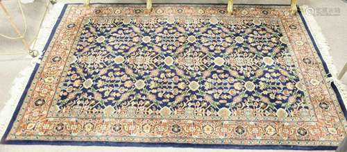 Oriental throw rug, 4' x 6'.