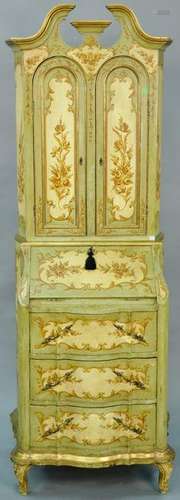 Venetian style secretary desk, 20th century. ht. 78