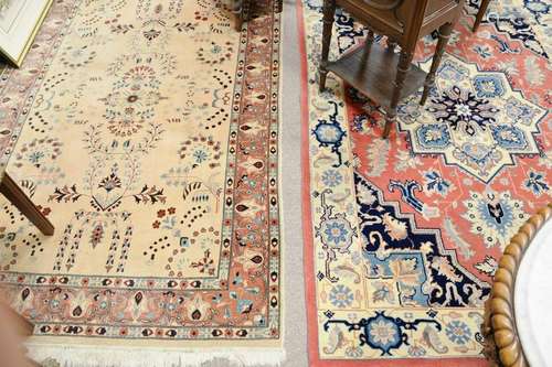 Two Oriental throw rugs. 4' x 6' 7