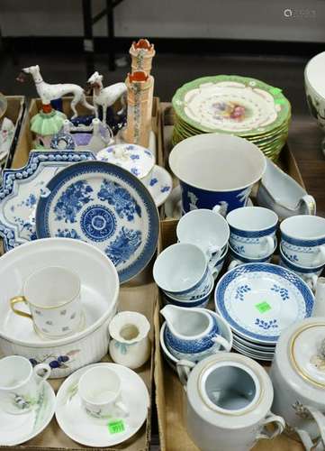 Four tray lots to include copeland spode plates, Royal