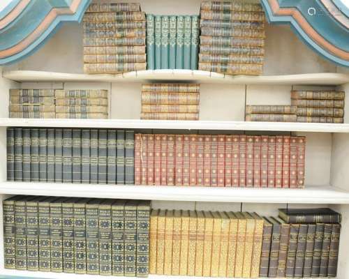 Large lot of leatherbound books to include twelve