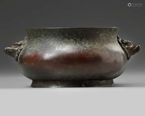 A Chinese bronze censer