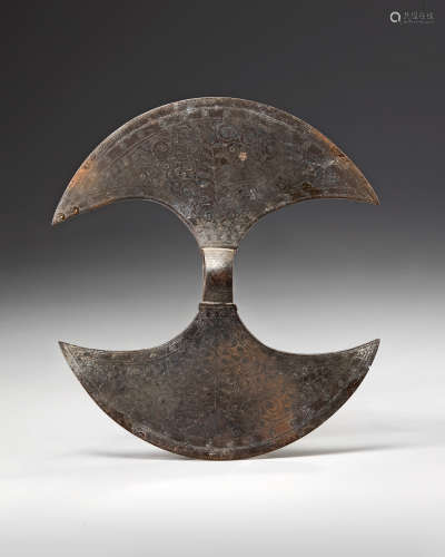 An Indian bronze axe blade