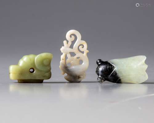 Three Chinese jade carvings