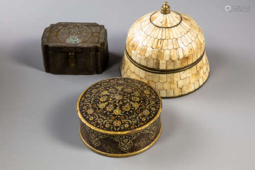 Three Islamic Mughal boxes