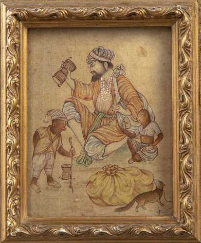 A small Mughal miniature painting