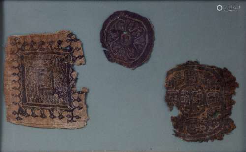 Three Coptic embroidery textiles