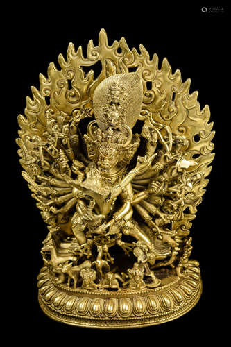 [Chinese] A Brass Sculpture of Yamantaka