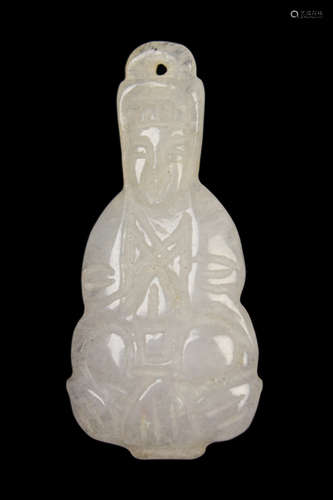 A 3.69g Jadeite Guanyin Pendant