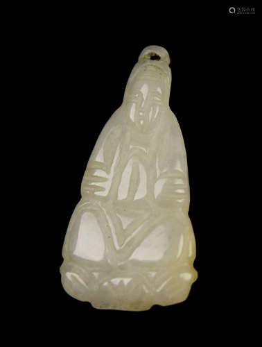 A 3.88g Jadeite Guanyin Pendant