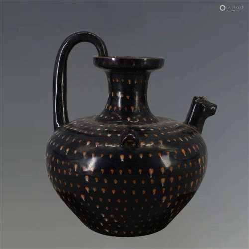 A Chinese Jizhou-Type Black Glazed Porcelain Water Pot