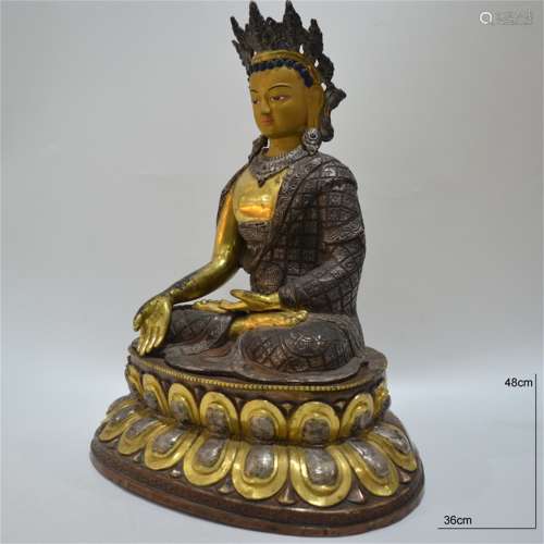 A Chinese Gilt Bronze Figure of Buddha