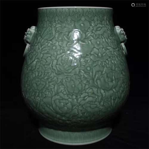 A Chinese Celadon Glazed Porcelain Vase