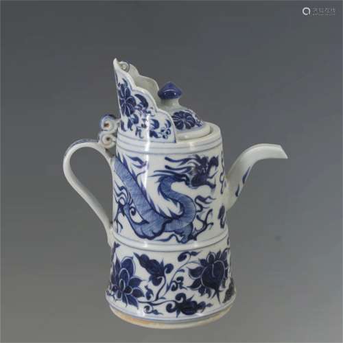 A Chinese Blue and White Porcelain Water Pot