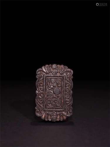 A Chinese Carved Agar-Wood Pendant