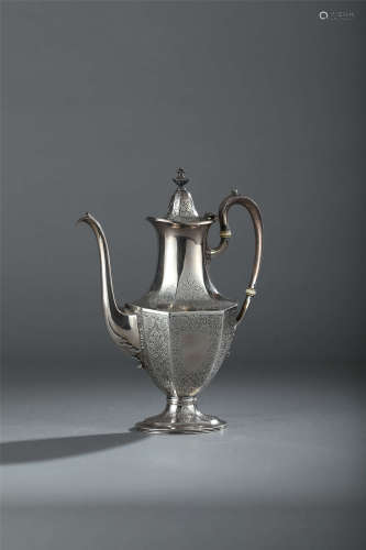 19世纪末-20世纪初 美国R&B纯银茶壶