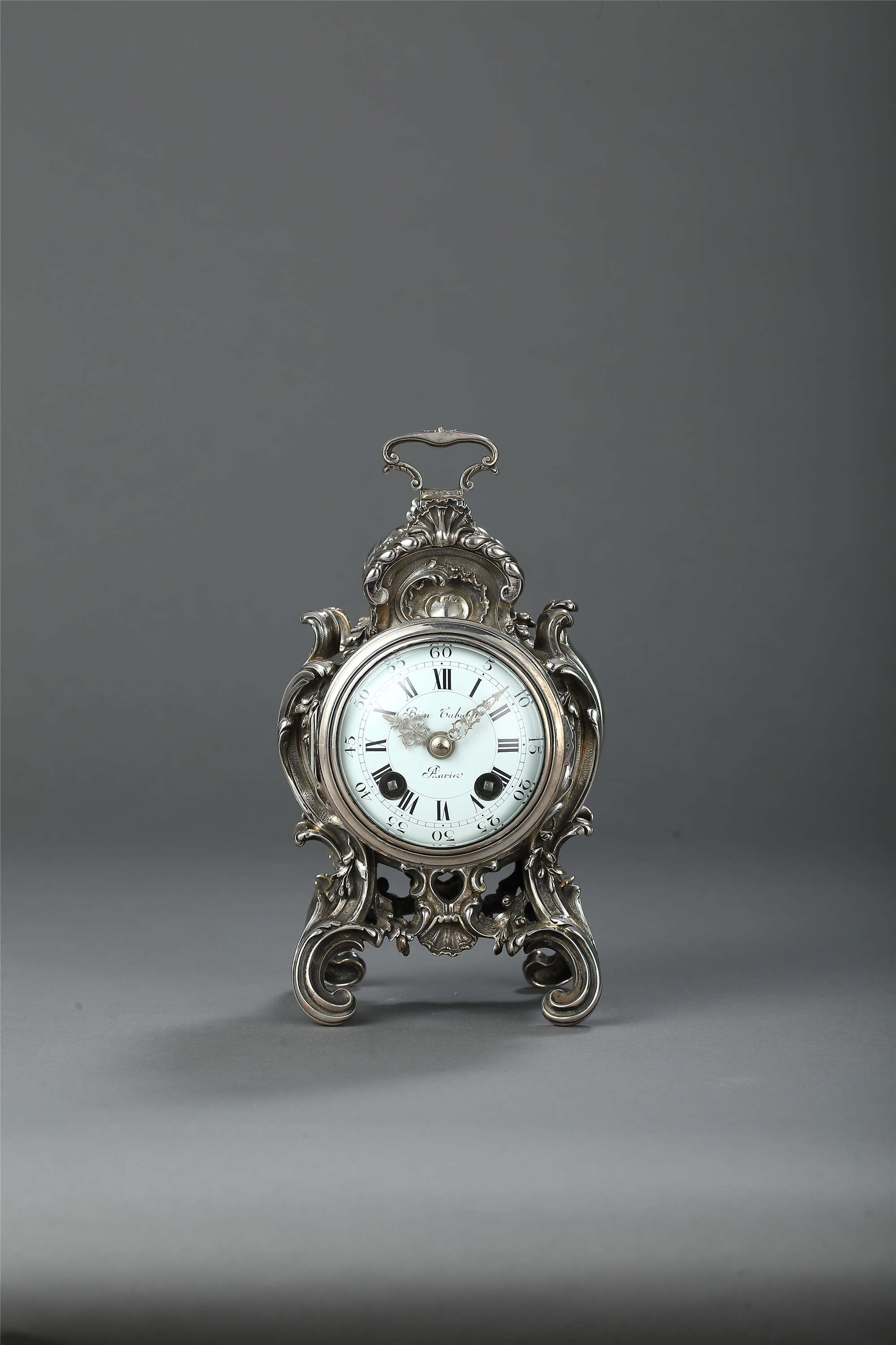 19世纪 法国纯银古董钟表