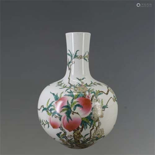 A Chinese Famille-Rose Porcelain Vase