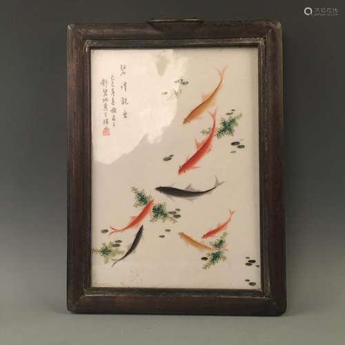 Chinese Famille Rose Porcelain Plate Painting