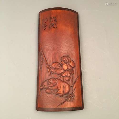 Chinese Bamboo Carving Arm Rest