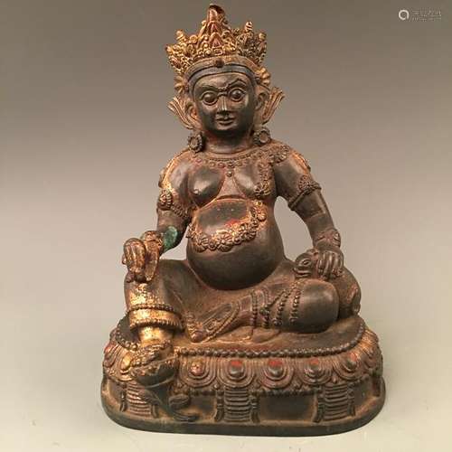 Chinese Archaic Bronze Buddha Statue