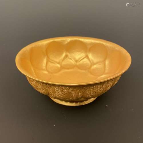 Chinese Gilded Bronze Bowl