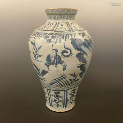 Chinese Blue-White Figured Vase