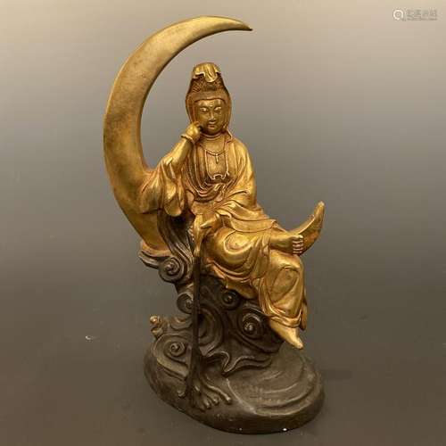 Chinese Gilded Bronze Buddha Statue