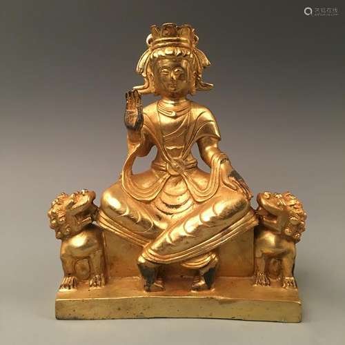 Chinese Gilded Bronze Figure