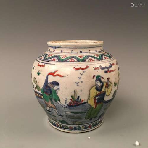 Chinese Doucai Small Jar