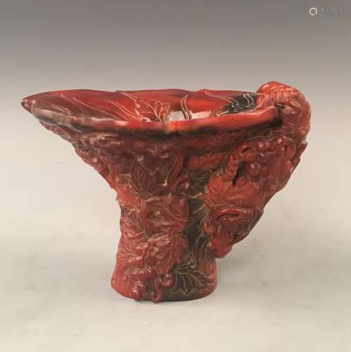 Chinese Fine Ox Horn Wine Cup