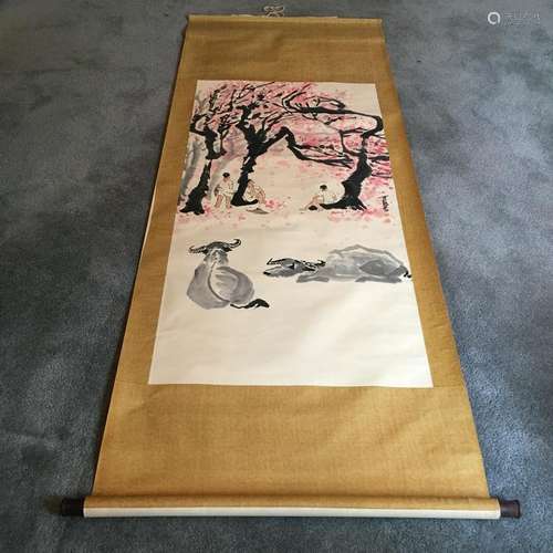 Chinese Hanging Scroll of 'Living Scene' Painting