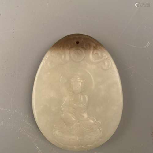 Chinese Jade 'Buddha' Carving Pendant