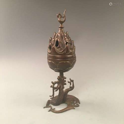 Chinese Bronze Incense Burner with Xuande Mark