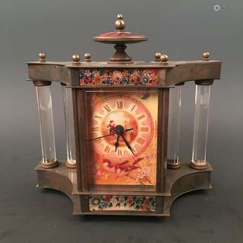 Chinese Enamel Clock