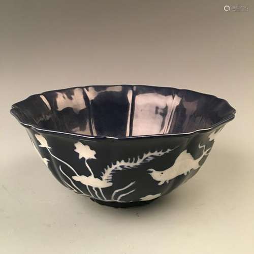 Chinese Blue&White Glazed âFish' Bowl