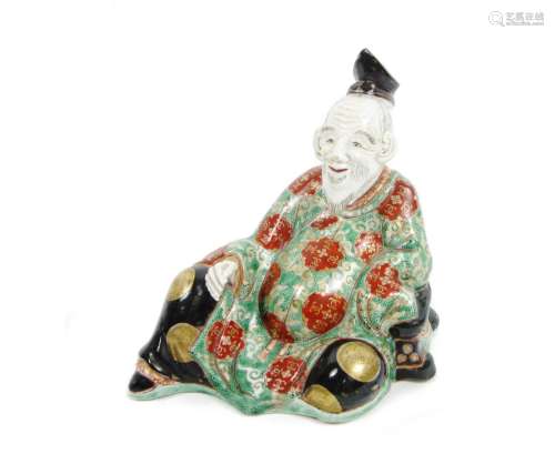 Meiji era An enamelled figure of a courtier
