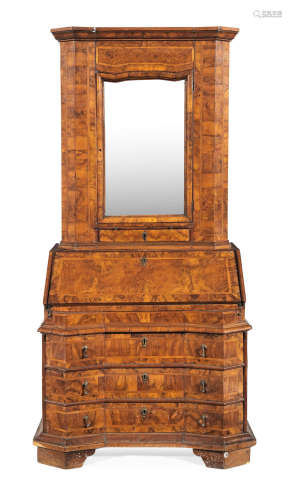 18th century and later A North Italian walnut and crossbanded bureau