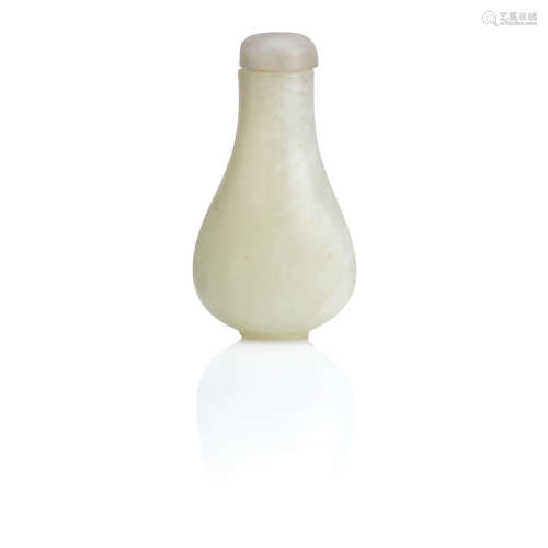 Qing Dynasty A jade snuff bottle and stopper