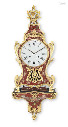 The case stamped J.Jollain.   A late 18th century continental cartel clock